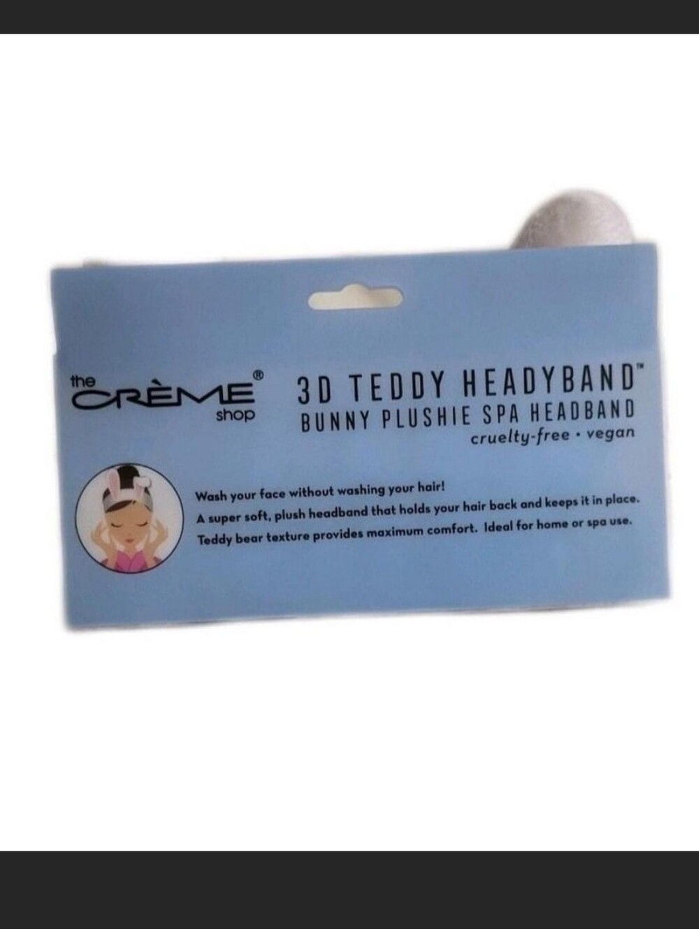The Creme Shop Bunny Plushie Spa Headband Cruelty-free & Vegan NIB - Picture 2 of 4